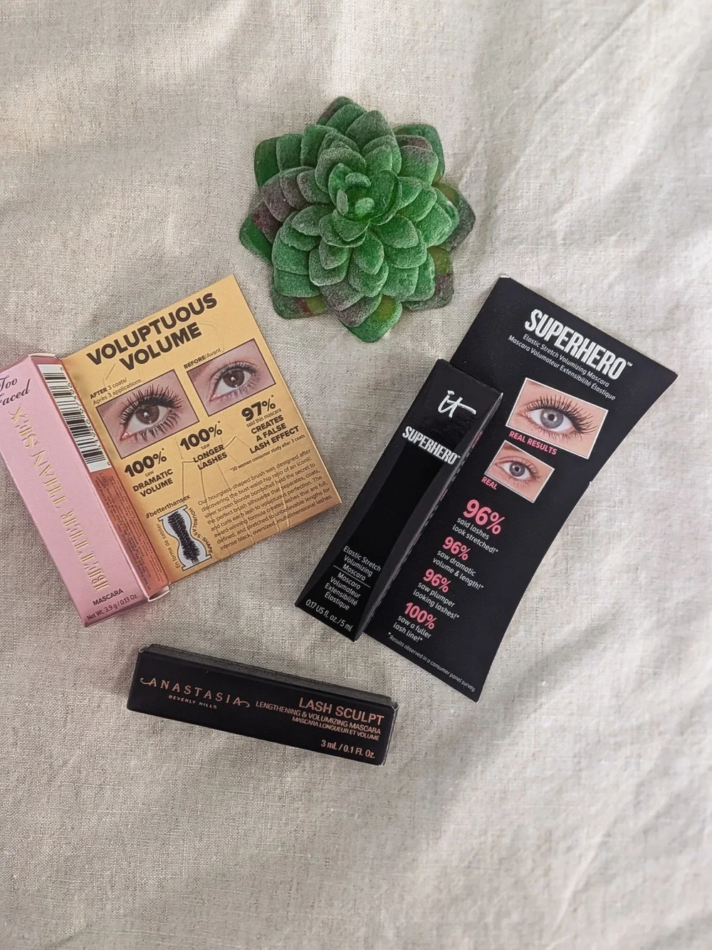 Mini Mascara Variety Bundle Anastasia Beverly Hills + IT Cosmetics + Too Faced